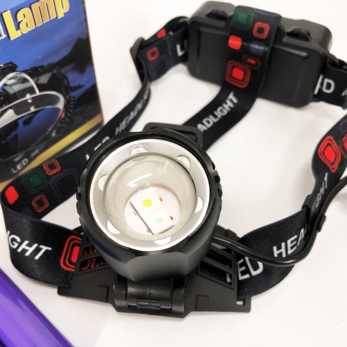 Налобний ліхтар з акумулятором PLD-T115-2PM10-TG (white+blue), Ліхтарик на голову для роботи IJ-63