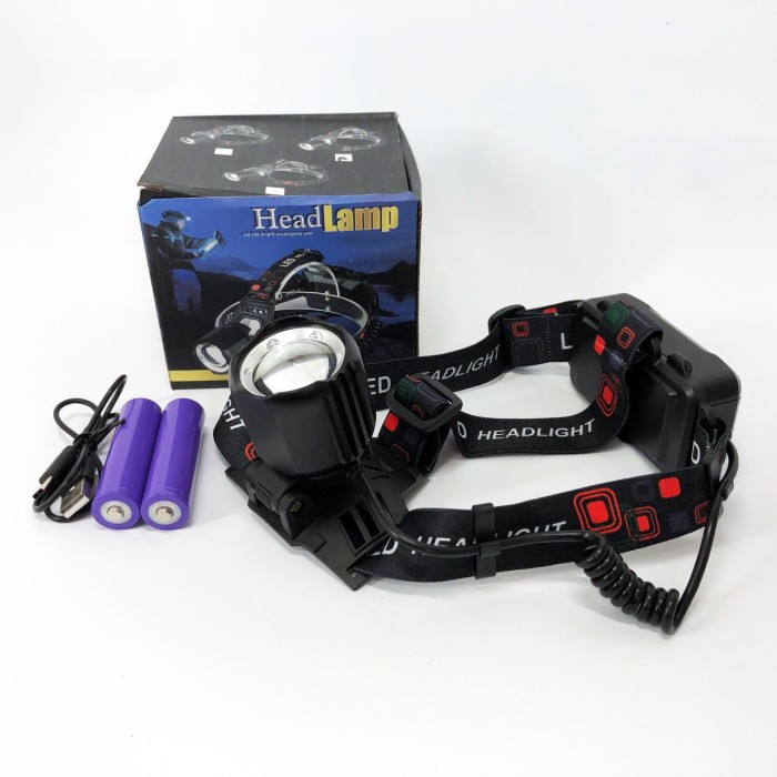 Налобний ліхтар з акумулятором PLD-T115-2PM10-TG (white+blue), Ліхтарик на голову для роботи IJ-63