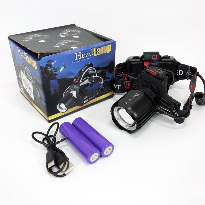 Налобний ліхтарик з захистом від вологи PLD-T115-2PM10-TG (white+blue), Головний ліхтарик WG-64