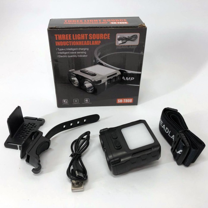 Налобна лампа SH-T808-2XPE-20SMD-white/red, Налобний ліхтарик з регульованим ремінцем IZ-43