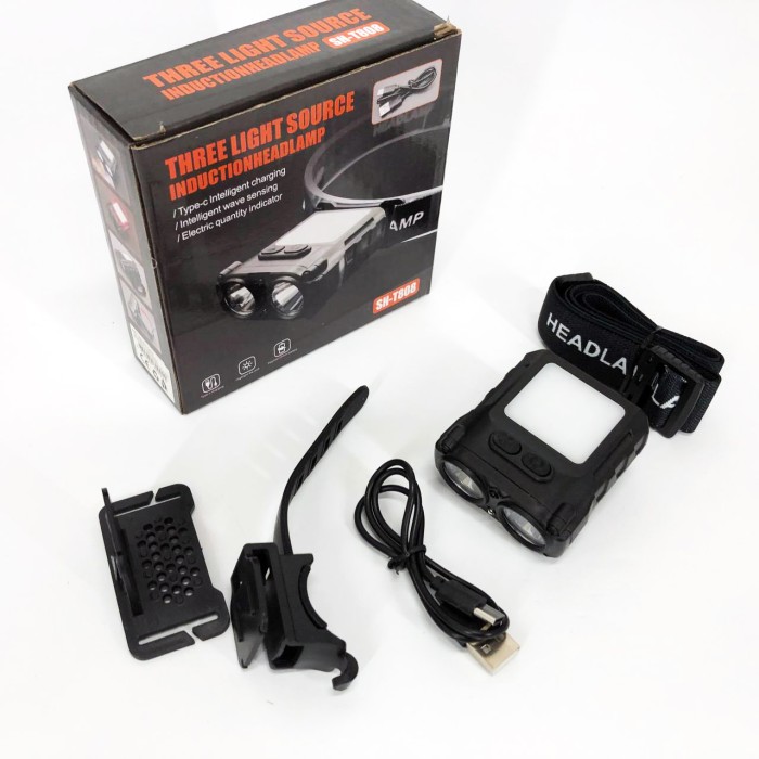 Налобна лампа SH-T808-2XPE-20SMD-white/red, Налобний ліхтарик з регульованим ремінцем IZ-43