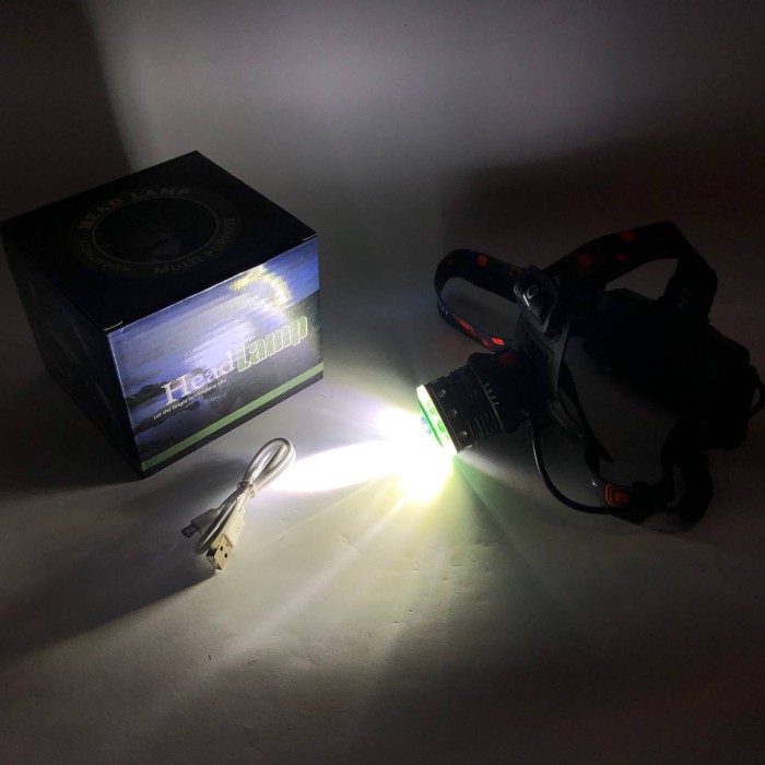 Налобна лампа SH-T808-2XPE-20SMD-white/red, Налобний ліхтарик з регульованим ремінцем IZ-43