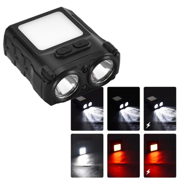 Налобний ліхтар для риболовлі кемпінгу SH-T808-2XPE-20SMD-white/red, Водонепроникний ліхтарик AZ-11