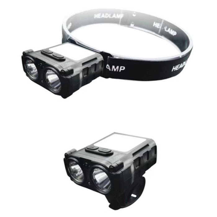 Налобний ліхтар для риболовлі кемпінгу SH-T808-2XPE-20SMD-white/red, Водонепроникний ліхтарик AZ-11