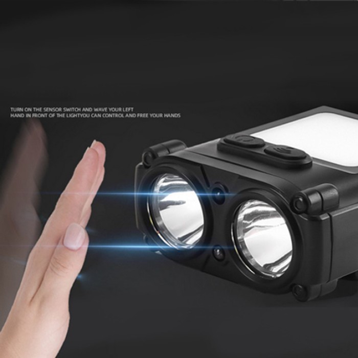 Ліхтар налобний SH-T808-2XPE-20SMD-white/red з датчиком руху, потужний налобний ліхтар для риболовлі