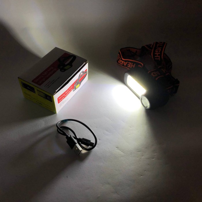 Ліхтарик налобний потужний WH-1707-XPE+COB, Ліхтар на голову діодний, Ліхтарик на лоб OY-47