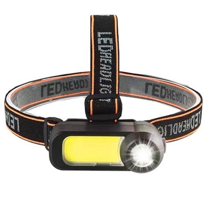 Ліхтарик налобний потужний WH-1707-XPE+COB, Ліхтар на голову діодний, Ліхтарик на лоб OY-47
