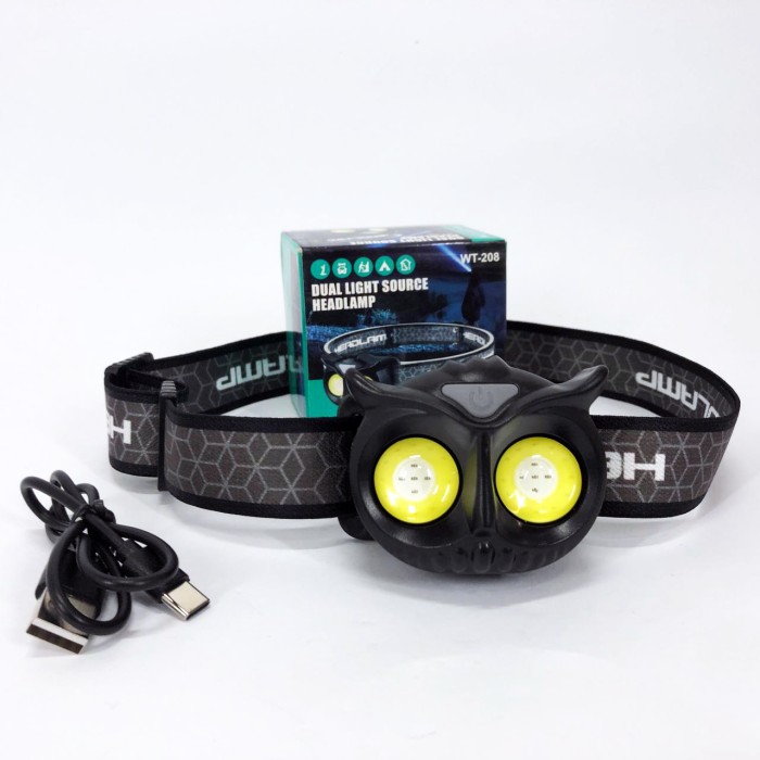 Налобний світлодіодний ліхтар WT208 2COB, Наголовний ліхтар Налобний на голову AM-60