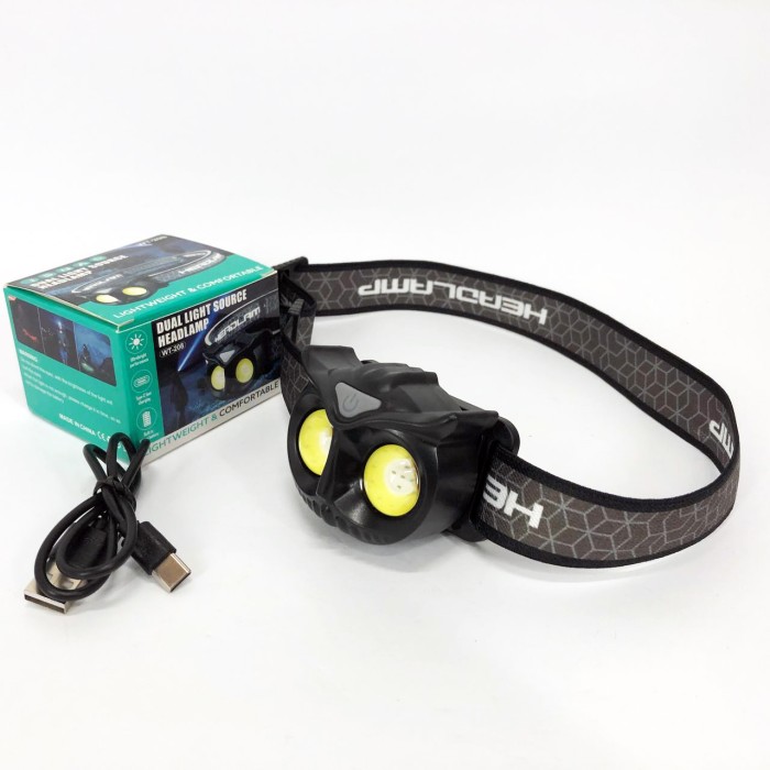 Налобний світлодіодний ліхтар WT208 2COB, Наголовний ліхтар Налобний на голову AM-60