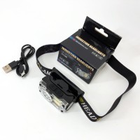 Налобний ліхтар для сто YY-19B-3SMD+2COB(white+yellow+red), Акумуляторний налобний ліхтар RB-95