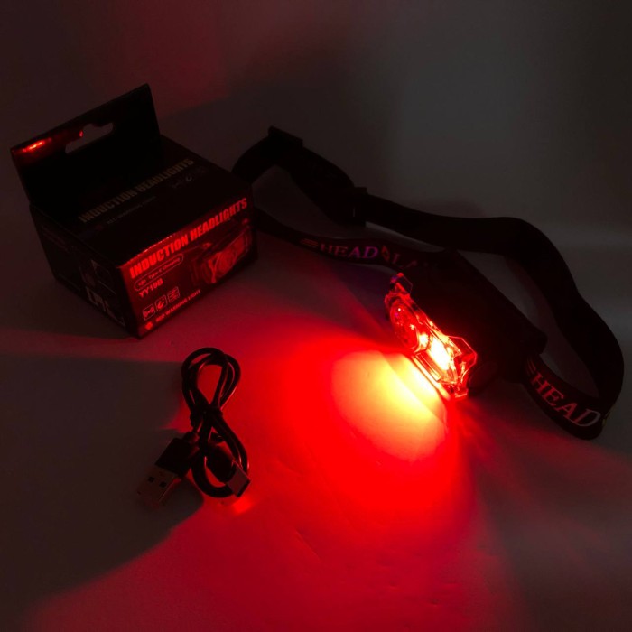 Налобний ліхтар для сто YY-19B-3SMD+2COB(white+yellow+red), Акумуляторний налобний ліхтар RB-95