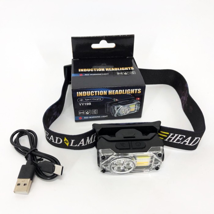 Налобний ліхтар для сто YY-19B-3SMD+2COB(white+yellow+red), Акумуляторний налобний ліхтар RB-95