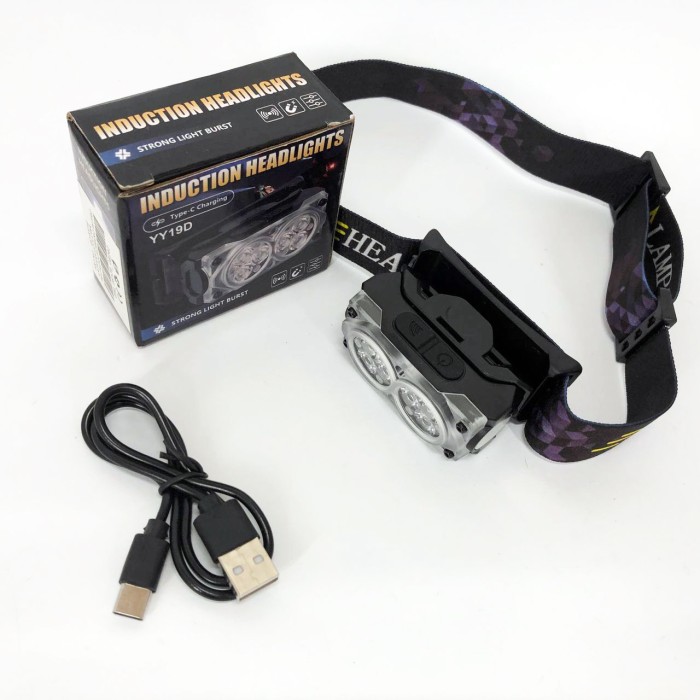 Потужний акумуляторний ліхтарик на голову YY-19D-6SMD, Наголовний ліхтар, Світлодіодний ліхтар на лоб FL-65