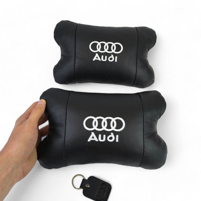 Автоподушка під голову Audi, Подушка підголівник для подорожей, Подарунок подушка дорожня XJ-75