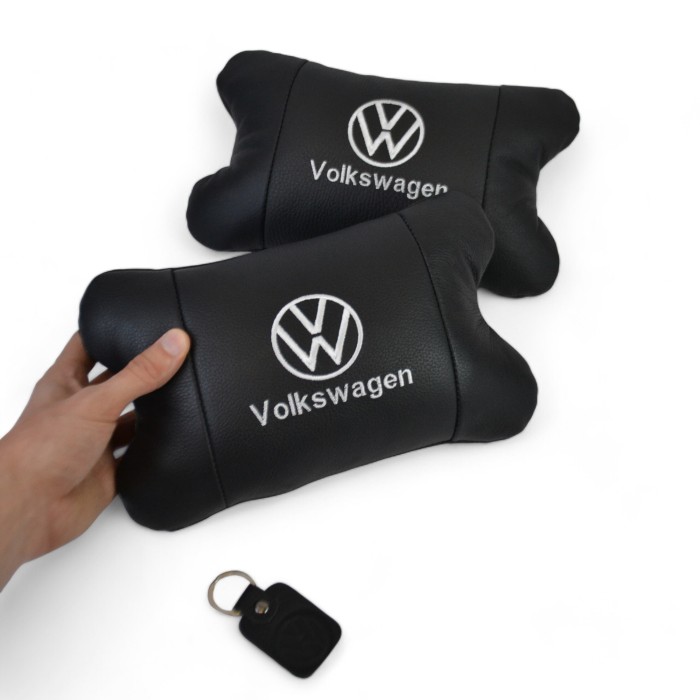 Подушка на авто сидіння Volkswagen, Подушка для салону авто, Подарунок в машину чоловікові TY-82