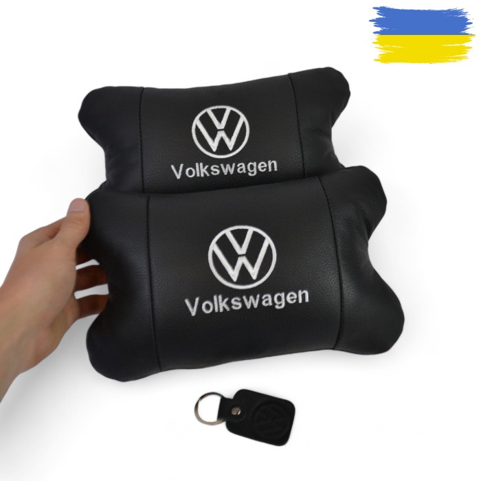 Подушка на авто сидіння Volkswagen, Подушка для салону авто, Подарунок в машину чоловікові TY-82