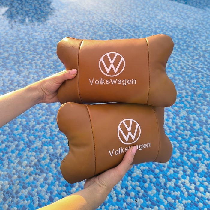 Дорожня подушка під голову Volkswagen, Подушка з логотипом бренду, Подарунок автолюбителю OQ-48