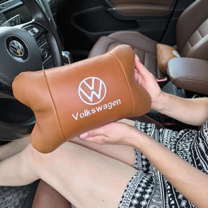 Дорожня подушка під голову Volkswagen, Подушка з логотипом бренду, Подарунок автолюбителю OQ-48