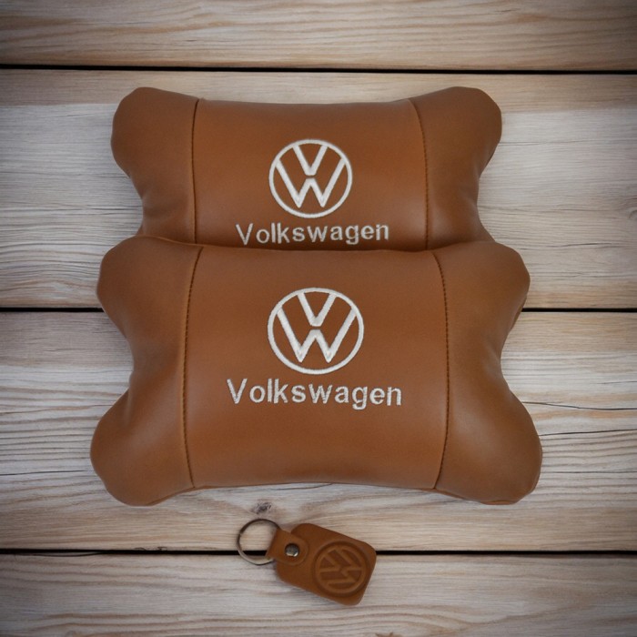 Дорожня подушка під голову Volkswagen, Подушка з логотипом бренду, Подарунок автолюбителю OQ-48