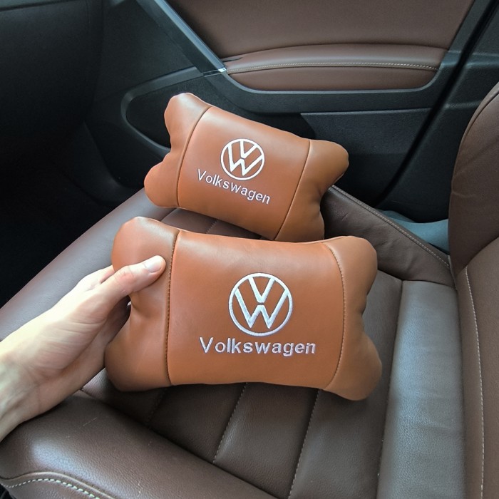 Дорожня подушка під голову Volkswagen, Подушка з логотипом бренду, Подарунок автолюбителю OQ-48