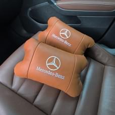 Подушка під шию з логотипом Mercedes-Benz Мерседес, Подарунок в машину чоловікові, Підголовник EZ-557 для авто