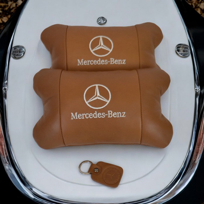 Подушка підголівник метелик Mercedes-Benz Мерседес, Авто подушка під шию Дорожня під голову KD-97