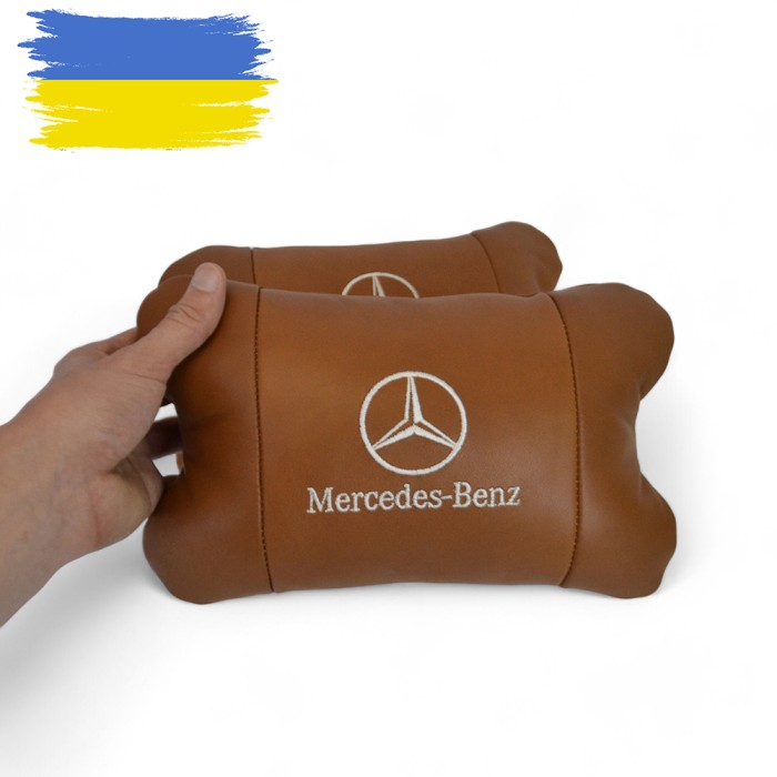 Подушка підголівник метелик Mercedes-Benz Мерседес, Авто подушка під шию Дорожня під голову KD-97