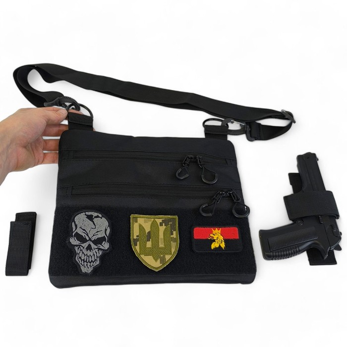 Нагрудна сумка бананка містка, Сумка розвантажувальна тактична нагрудна Молодіжна брезентова LQ-22