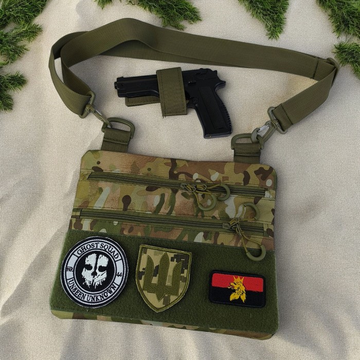 Тактична сумка на груди, Плечова чоловіча містка сумка, слінг кобура Сумки чоловічі тактичні RB-25