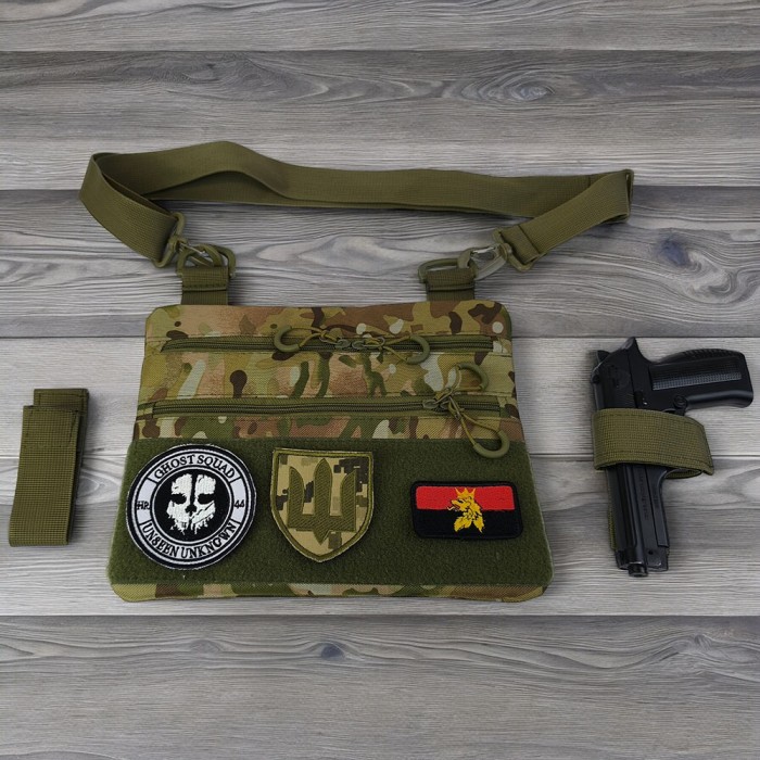 Тактична сумка на груди, Плечова чоловіча містка сумка, слінг кобура Сумки чоловічі тактичні RB-25