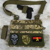 Тактична сумка на груди, Нагрудна сумка бананка містка Армійська військова на ногу NX-65