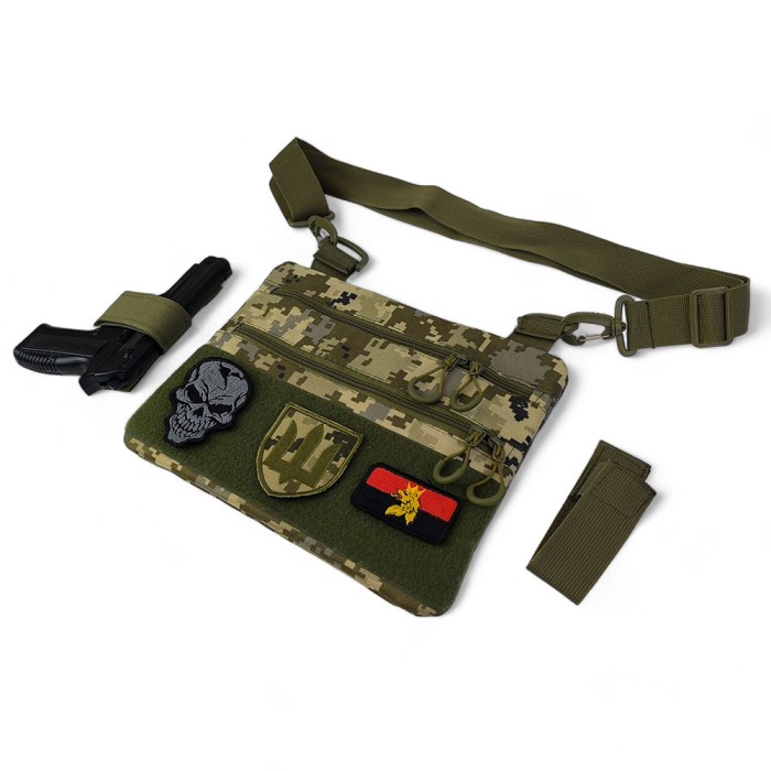 Тактична сумка на груди, Нагрудна сумка бананка містка Армійська військова на ногу NX-65