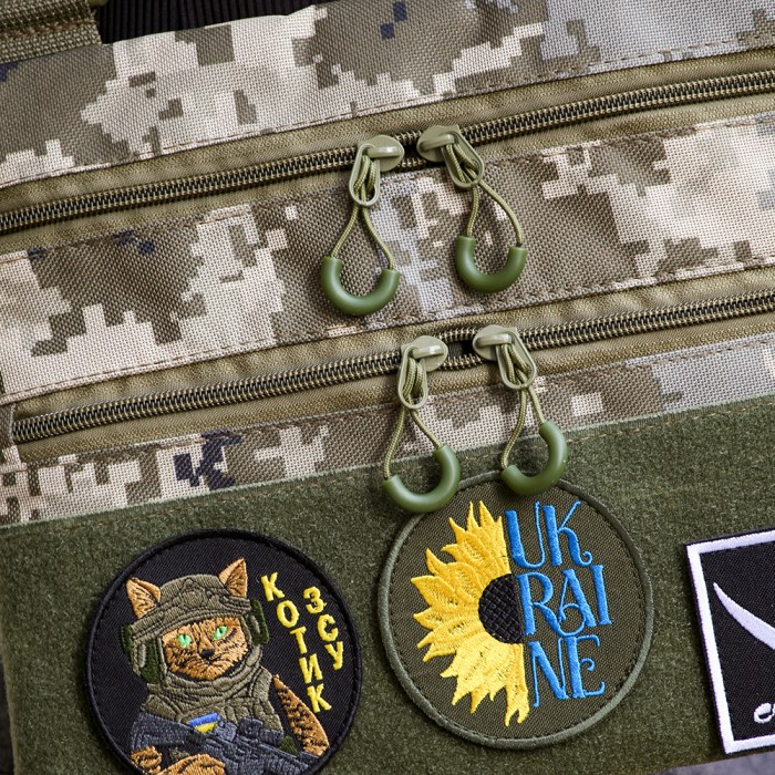 Тактична сумка з шевроном, Сумка пояс плече чоловіча тактична, Практична сумка-месенджер KV-63