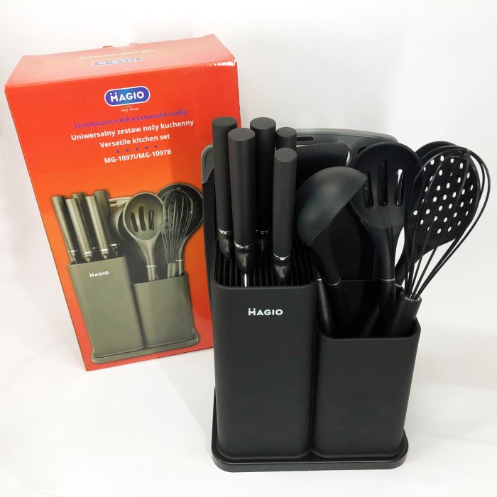 Кухарські приналежності Magio MG-1097B, Набір кухонних приладдя kitchen set з підставкою CT-45
