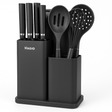 Силіконовий кухонний набір лопаток, Набір лопаток на підставці кухонного начиння на підставці KM-38