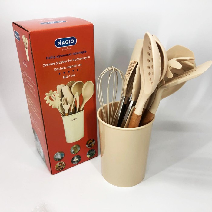 Кухонне приладдя лопатка Magio, Силіконові аксесуари для кухні, Набір кухонного приладдя з нейлону QZ-88