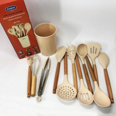 Набір для готування з нейлону Magio MG-1142, Силіконовий набір для кухні лопаток на підставці KQ-96