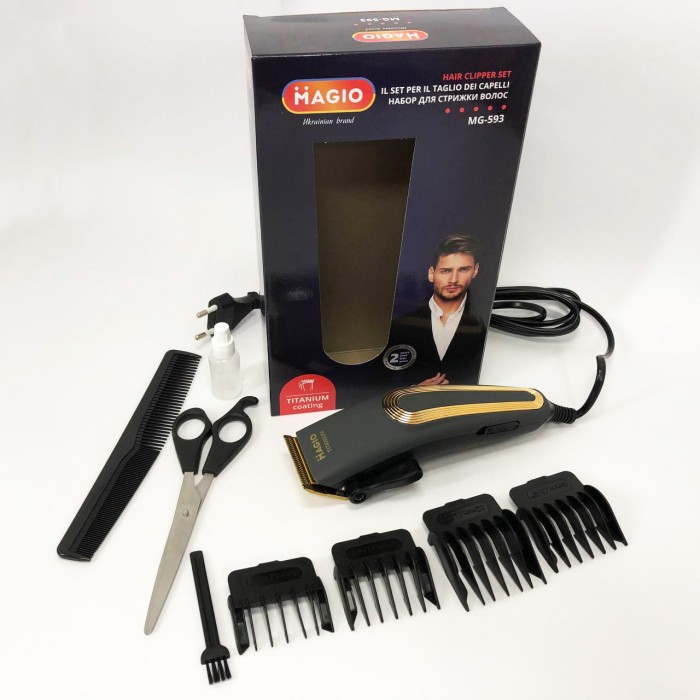 Модна машинка для стрижки волосся MAGIO MG-593, Набір машинок для стрижки Електромашинка ZX-48