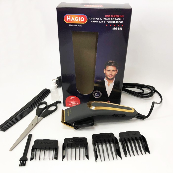 Модна машинка для стрижки волосся MAGIO MG-593, Набір машинок для стрижки Електромашинка ZX-48