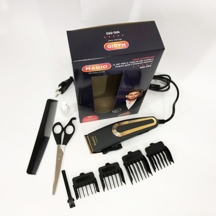 Універсальна машинка для стрижки голови і бороди MAGIO MG-593, Стильна машинка для стрижки EU-28
