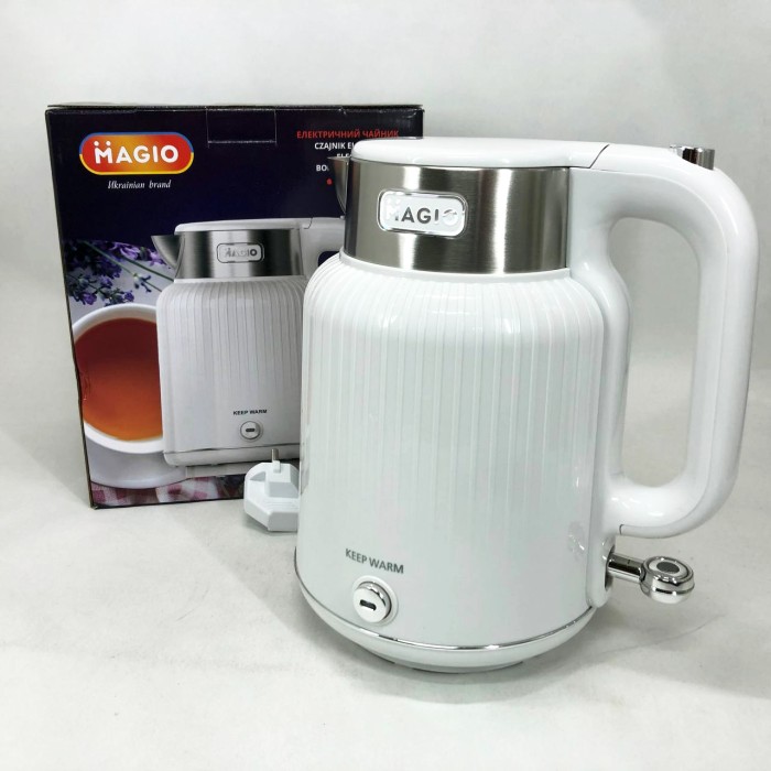 Чайник електричний модний Magio MG-508 1250 Вт, Чайник для дому зручний Стильний електричний PE-33