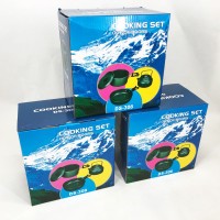 Набір посуду для кемпінгового примусу, Набір посуду для виїзду Посуд кемпінгу з каструлями OT-37