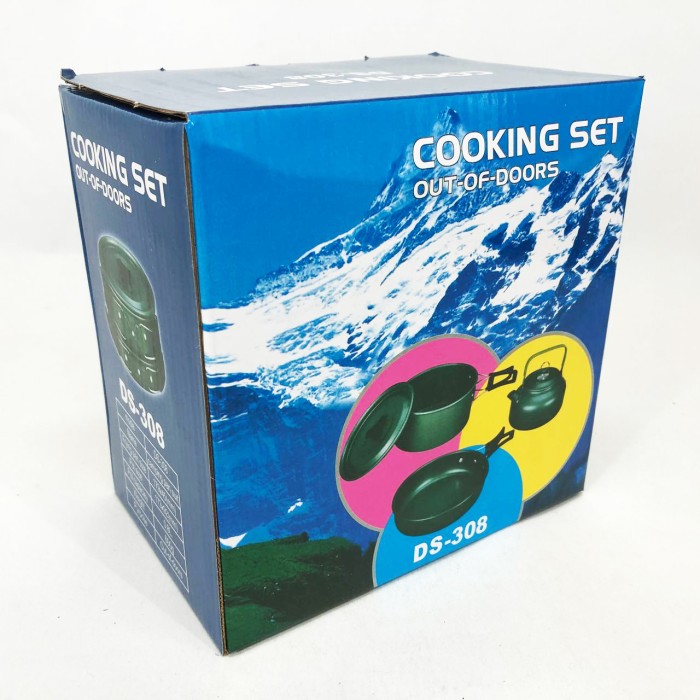 Набір посуду для кемпінгового примусу, Набір посуду для виїзду Посуд кемпінгу з каструлями OT-37