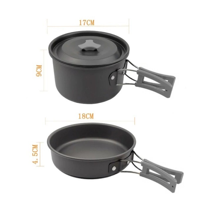 Посуд у похід HALIN DS-308, Набори туристичного посуду для приготування, Якісний туристичний посуд KY-51