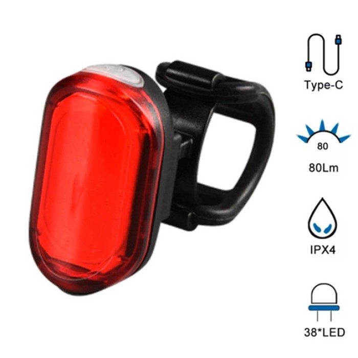 Задній ліхтар для шосейного велосипеда MY-2106, 38LED, Ліхтар задній вело Маячок велосипедний YK-50