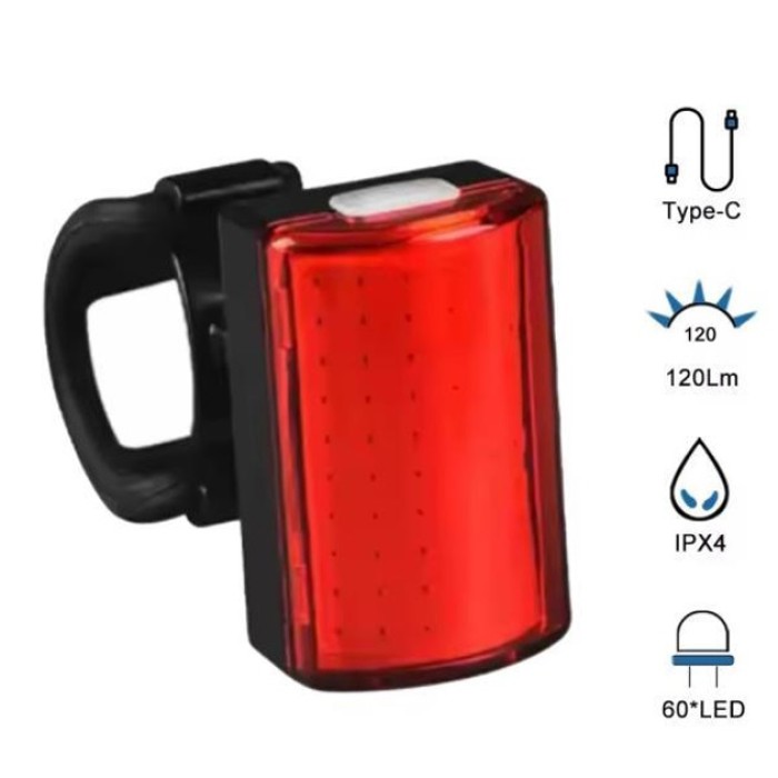 Стоп-сигнал для велосипеда від usb MY-2105-60LED, Стоп на велосипед LED USB, Світловідбивач на вело LZ-64