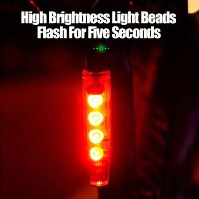 Велоліхтар LEADBIKE LD77-LS-4 LED з лазерною розміткою, Ліхтар акумуляторний світлодіодний велосипедний