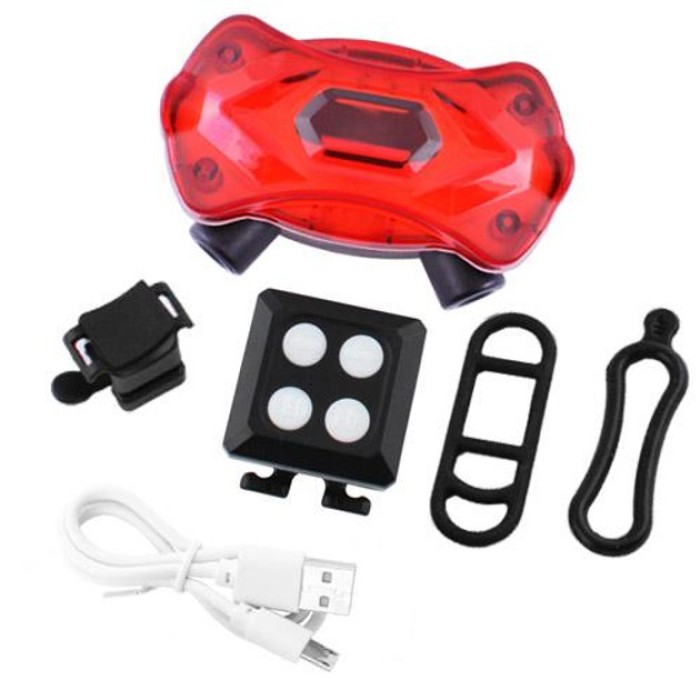 Стоп на велосипед LED USB KXK-03, Ліхтар для нічної їзди, Велоліхтар з функцією стоп-сигналу ND-36