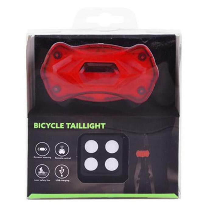 Стоп на велосипед LED USB KXK-03, Ліхтар для нічної їзди, Велоліхтар з функцією стоп-сигналу ND-36
