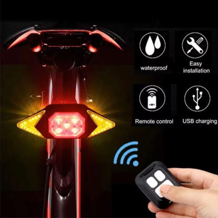 Ліхтарі для велосипеда з поворотниками LY-6700, Велоліхтар на багажник, Задній велоліхтар PW-87